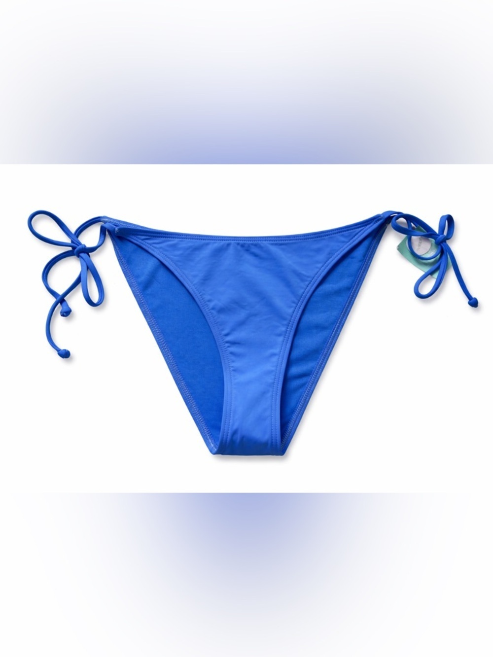 Tilly’s Full Tilt Blue Bikini Bottom NWT Size L Cheeky Tie Side